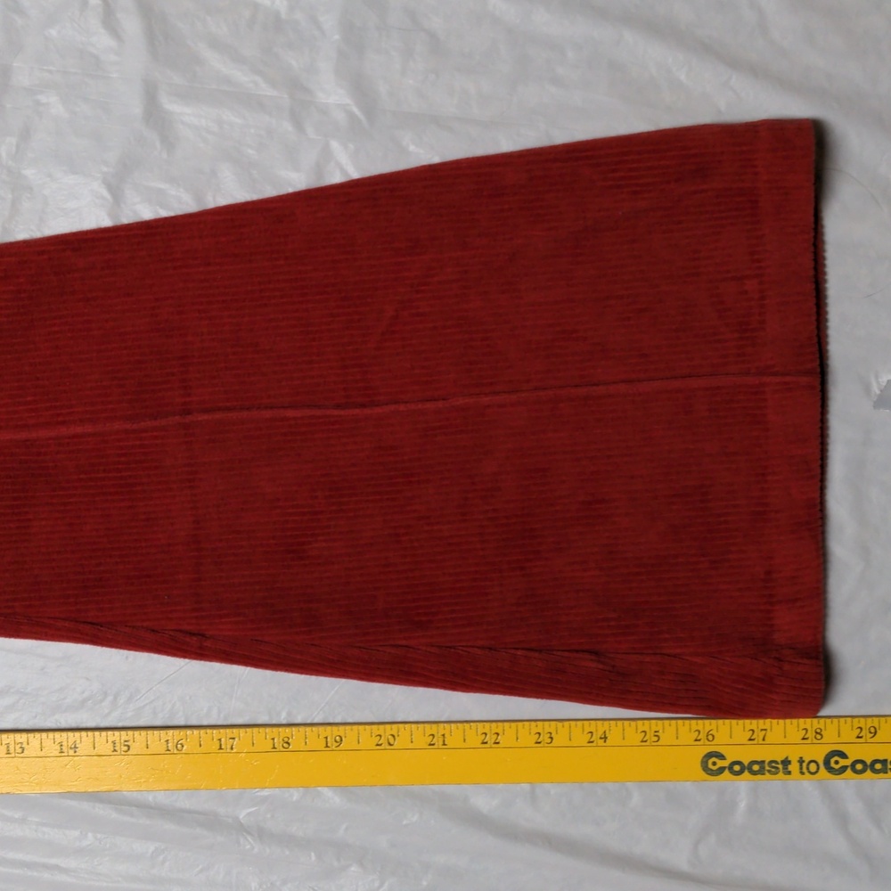 Aerie Groove On Rib Velour Flare Pants Orange Pull On Size Small - Picture 4 of 7